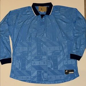 Nike Air Shirt Men's XL Tall Long Sleeve Jersey Soccer  Blue HM8987 XLT